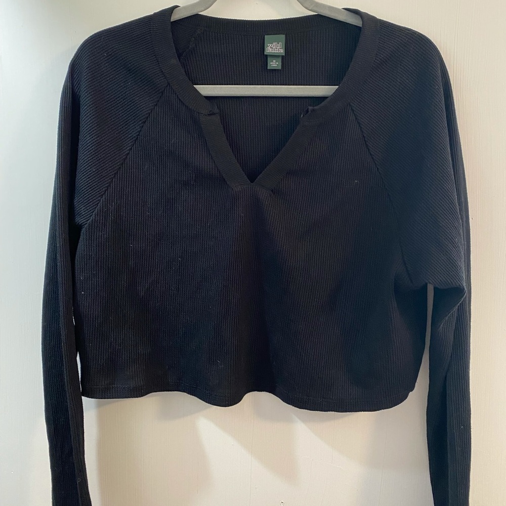 Medium Black Wild Fable Long Sleeve Crop